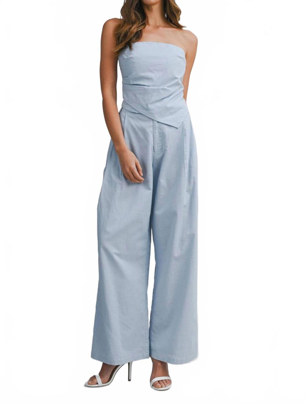 NEW MABLE nine to wine pant in blue